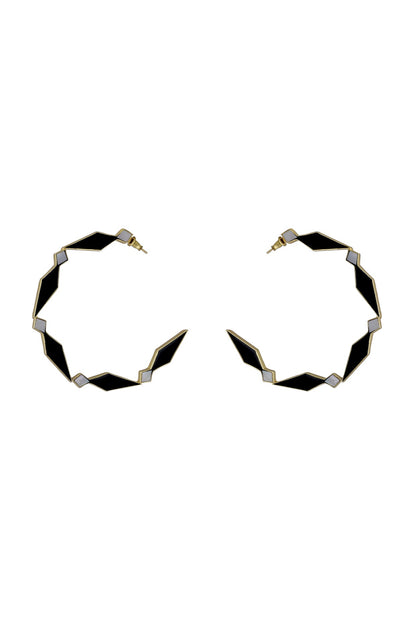 Gold Finish Hoop Earrings