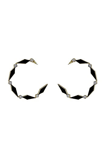 Gold Finish Hoop Earrings