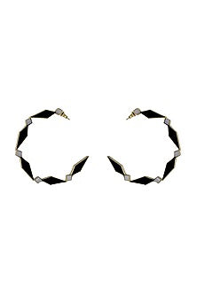 Gold Finish Hoop Earrings
