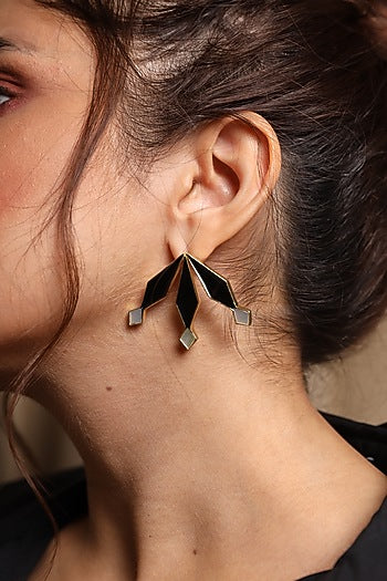 Gold Finish Stud Earrings