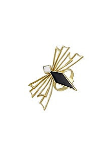 Gold Finish Enameled Ring