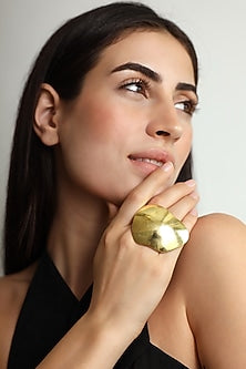 Gold Finish Alloy Ring