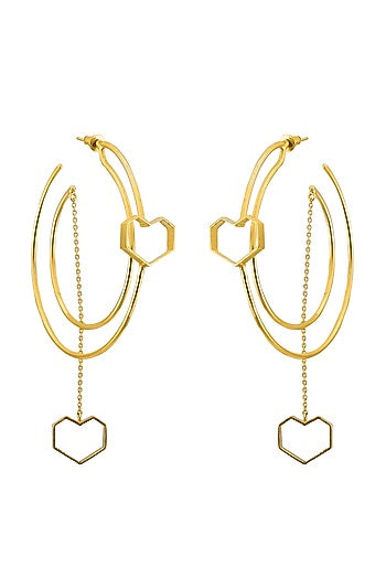 Gold Plated Handcrafted Hoop Earrings