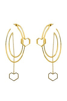 Gold Plated Handcrafted Hoop Earrings