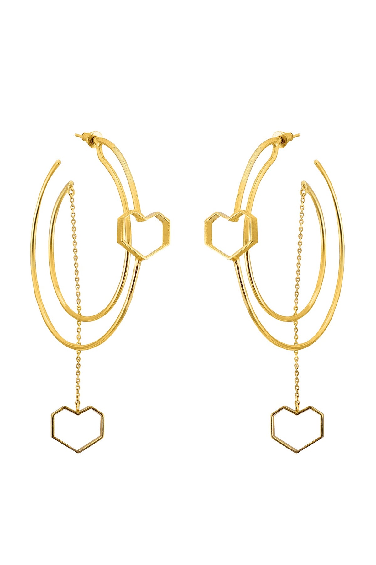 Gold Plated Handcrafted Hoop Earrings
