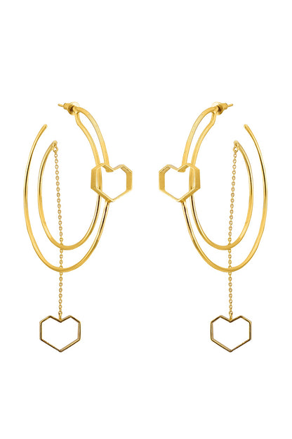 Gold Plated Handcrafted Hoop Earrings