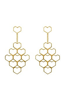 Gold Plated Handcrafted Dangler Earrings