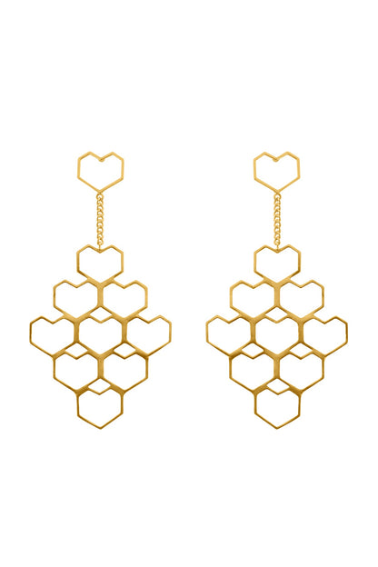 Gold Plated Handcrafted Dangler Earrings