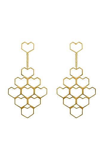 Gold Plated Handcrafted Dangler Earrings