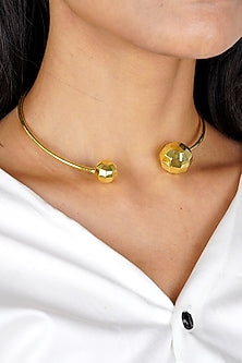 Gold Finish Choker Necklace