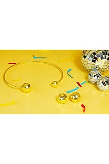 Gold Finish Choker Necklace