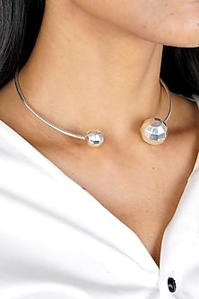 White Finish Choker Necklace