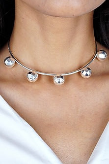 White Finish Choker Necklace