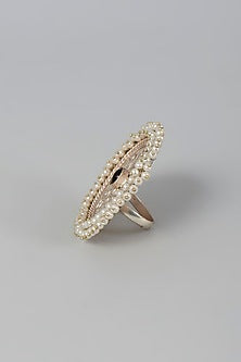 Oxidised Finish Semi-Precious Stone Ring