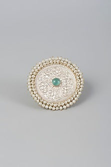 Oxidised Finish Semi-Precious Stone Ring