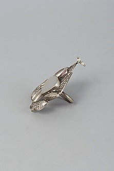 Silver Finish Semi-Precious Stone Ring