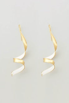 Gold Micro Plated Purple Enameled Earrings