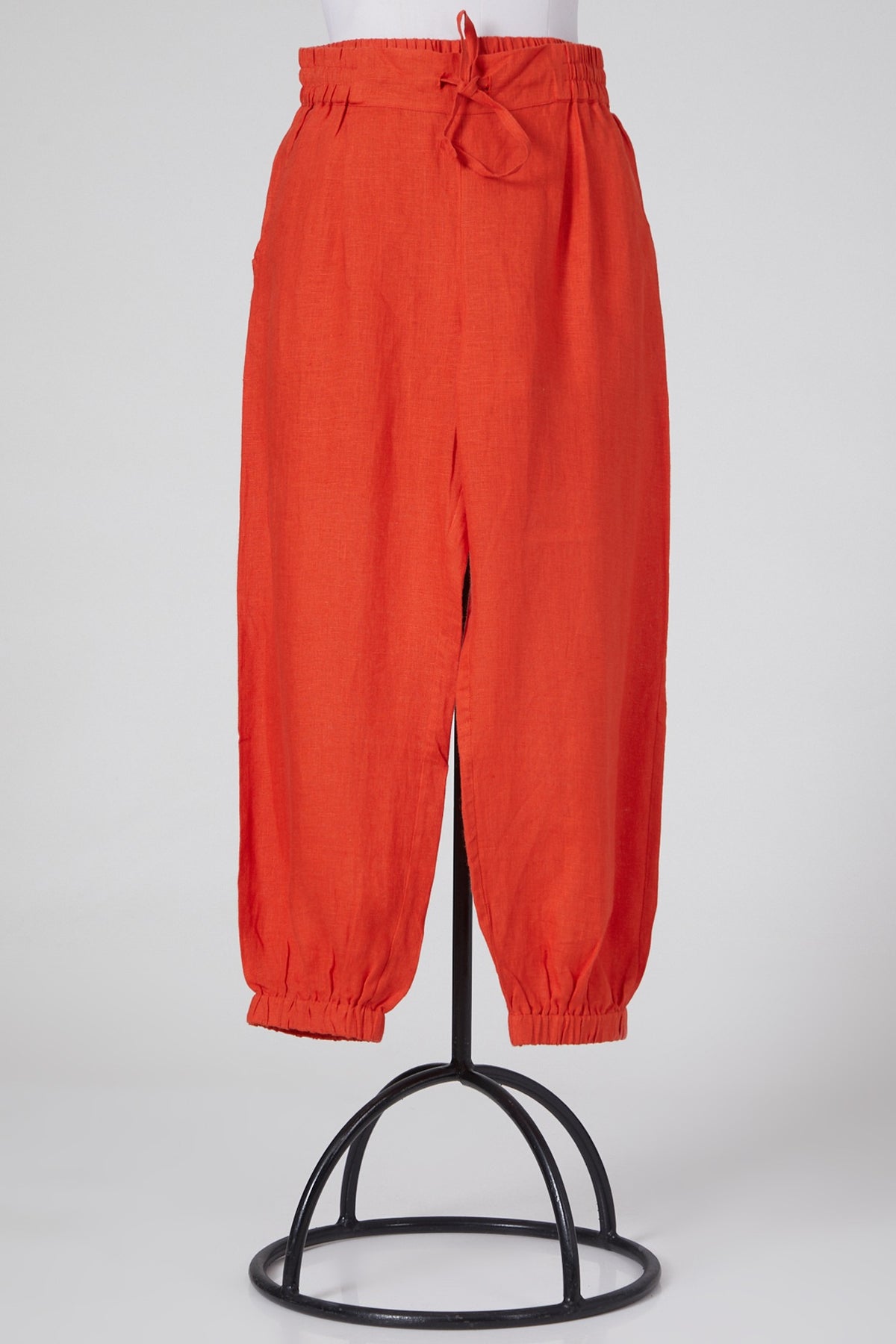 Orange Pants With Drawstrings