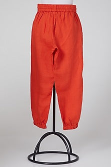 Orange Pants With Drawstrings