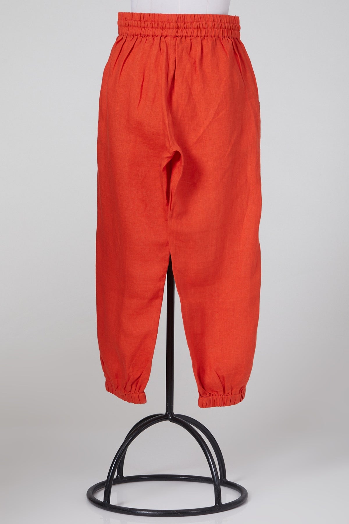 Orange Pants With Drawstrings