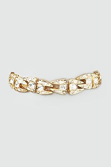 Gold Finish Kundan Polki Choker Necklace