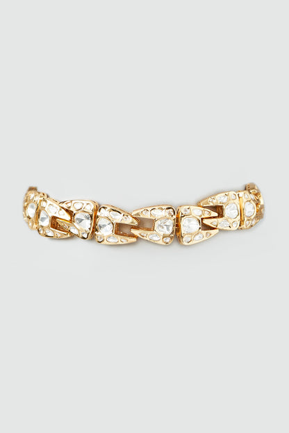 Gold Finish Kundan Polki Choker Necklace