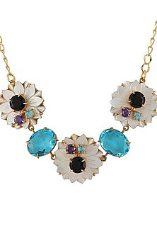 Gold Finish Onyx Handcrafted Necklace