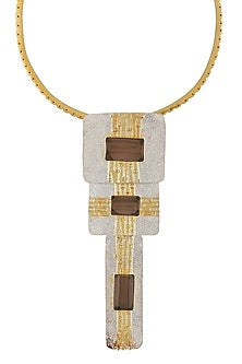 Gold Finish Amethyst Long Necklace