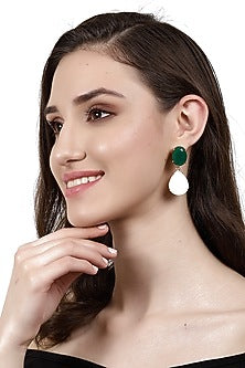 Gold Finish Onyx Earrings