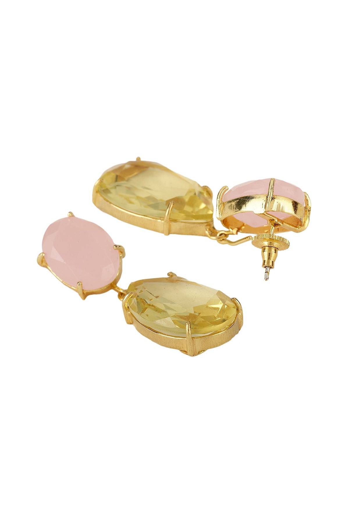 Gold Finish Onyx Earrings