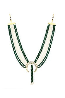 Gold Finish Beaded Necklace Set