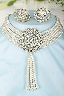 Gold Finish Meenakari Necklace Set