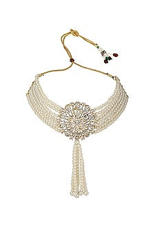 Gold Finish Meenakari Necklace Set