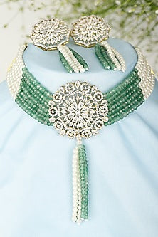 Gold Finish Meenakari Necklace Set
