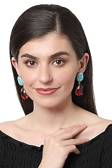 Gold Finish Onyx Earrings