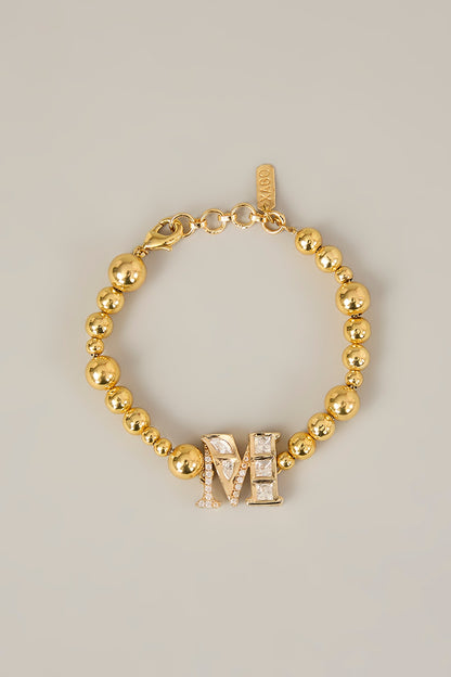 Gold Finish Kundan Polki & Pearl Bracelet