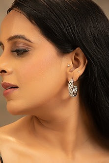 Silver Finish Earrings