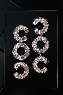 Black Rhodium Finish Dangler Earrings