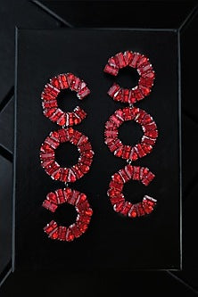 Black Rhodium Finish Dangler Earrings