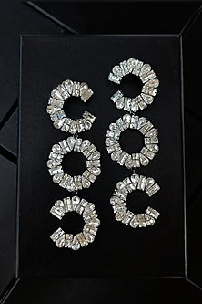 Black Rhodium Finish Dangler Earrings