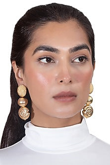 Gold Plated Detachable Stud Earrings