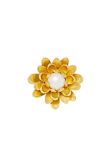 Gold Plated Pearl Ring