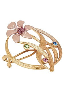 Gold Plated Swarovski Crystal Hair Clip