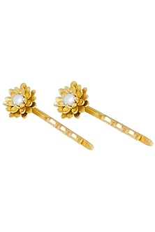 Gold Plated Pearl Hair Pin