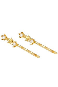 Gold Plated Pearl Hairclip
