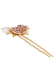 Gold Plated Pink Cz Uclip