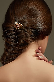 Gold Plated Pink Cz Uclip
