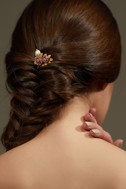 Gold Plated Pink Cz Uclip