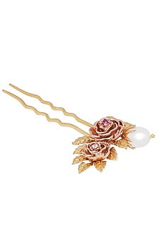 Gold Plated Pink Cz Uclip