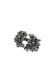 Black Rhodium Finish Song of Metal Ring